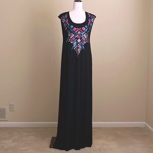 Chaser -  Glam Rock Sequined Maxi Dress - M - Perfect for Beach, Pool to Street